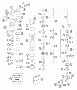 SHOCK ABSORBER DISASSEMBLED