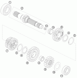 TRANSMISSION I - MAIN SHAFT