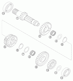 TRANSMISSION I - MAIN SHAFT